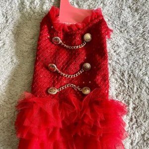 Holiday Ready Dress by Wooflink SIZE 2 RED